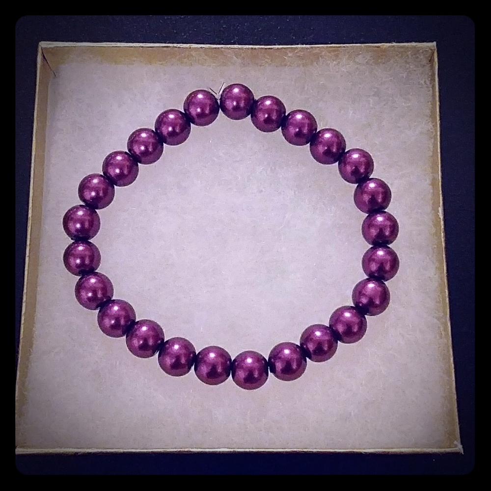 Orchid Pearl Bracelet